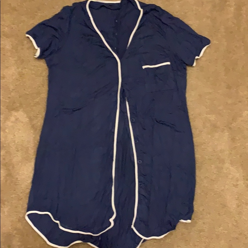 NEW Blue and white PJ shirt